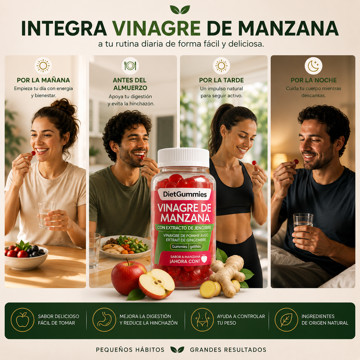 🍎 SUP Gummies – Vinagre de Manzana – Apoyo Digestivo y Energía Natural 🌿