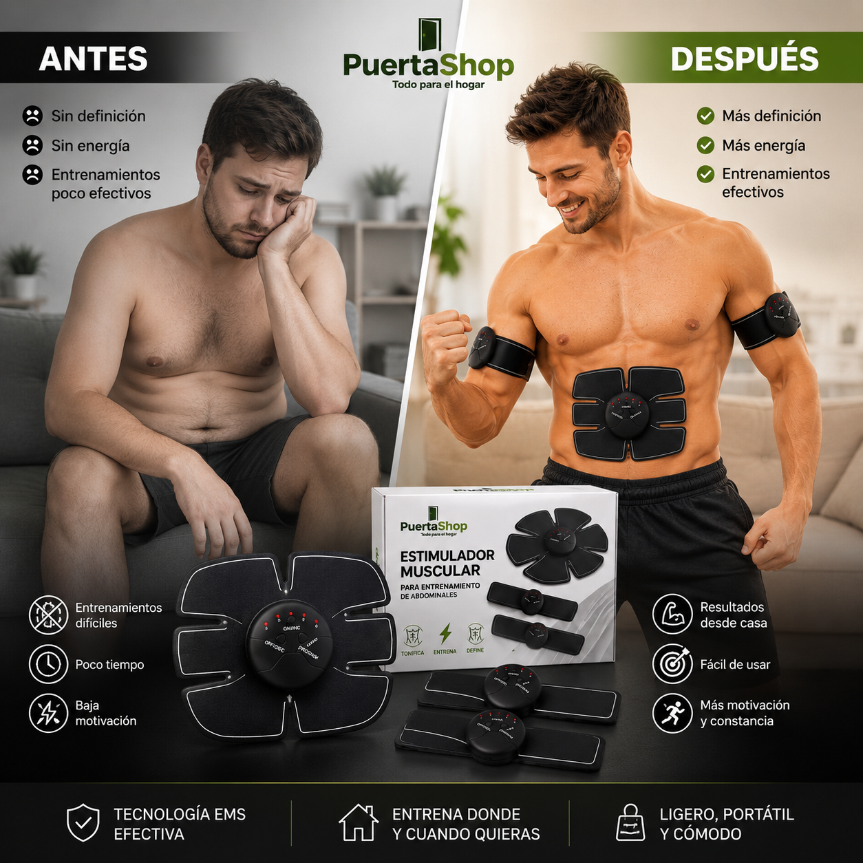 ⚡ PulseCore™ EMS – Estimulador Muscular Premium 🔥