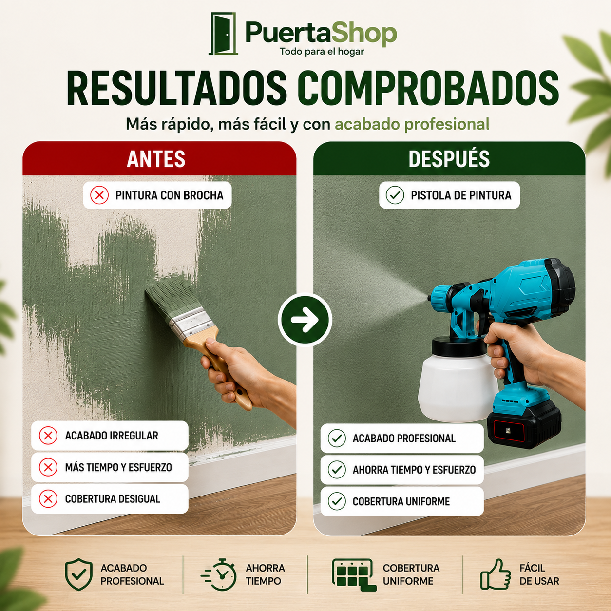 🚀 Pistola de Pintura Eléctrica PRO 18V + Doble Batería + Cargador + Depósito de 1000 ml  | ¡Oferta Exclusiva!🔥