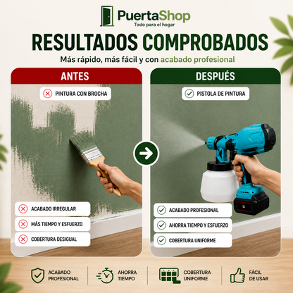 🚀 Pistola de Pintura Eléctrica PRO 18V + Doble Batería + Cargador + Depósito de 1000 ml  | ¡Oferta Exclusiva!🔥