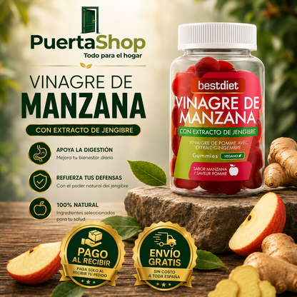 🍎 SUP Gummies – Vinagre de Manzana – Apoyo Digestivo y Energía Natural 🌿