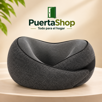 😴 ViajaMejor™ | Almohada Ergonómica de Viaje con Espuma Viscoelástica ✈️