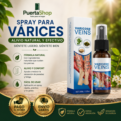 🦵 Vascurel™ Spray para Piernas | Varicose Veins | Alivio, Circulación y Bienestar Natural 🌿