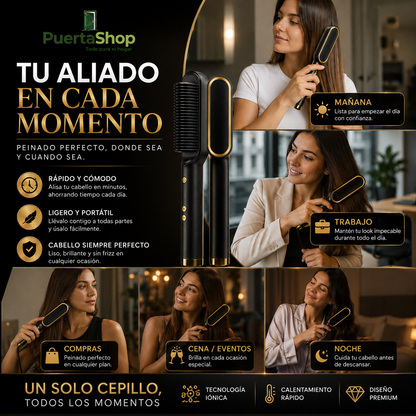 ✨ LumiHair™ Cepillo Alisador Iónico Profesional 🔥