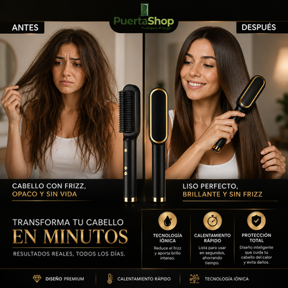 ✨ LumiHair™ Cepillo Alisador Iónico Profesional 🔥
