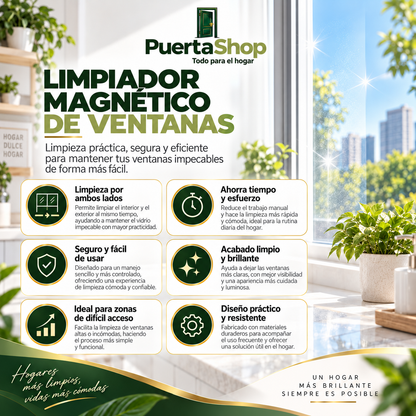 ✨ CrystalMag – Limpiador Magnético de Ventanas 🔥