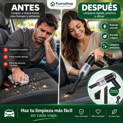 🚗 AutoLimpio Pro™ + Cargador + Boquillas + succión de cepillo + SOLO HOY 🔥