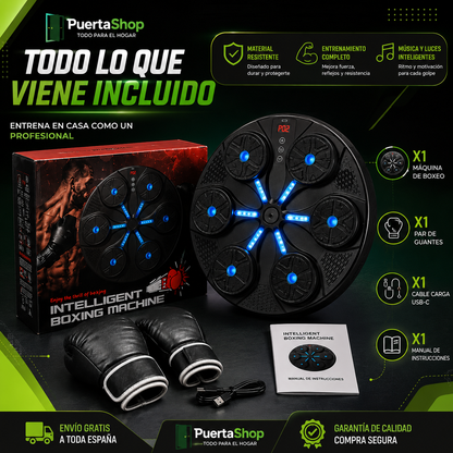 🥊 BoxeoFit Pro + caja y cargador + Bluetooth Premium + Guantes Profesionales 🔥