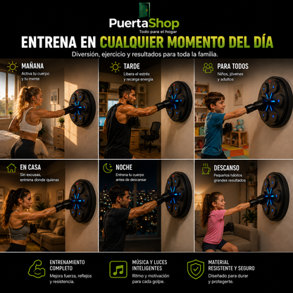 🥊 BoxeoFit Pro + caja y cargador + Bluetooth Premium + Guantes Profesionales 🔥